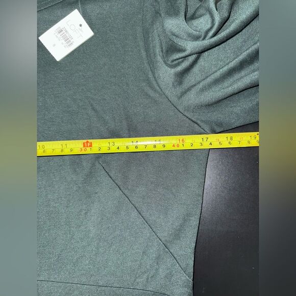 LOFT Blouson Flare Dress in Deep Bottle Green Size 8 NWT holiday festive preppy - Picture 8 of 9